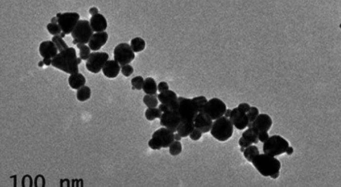 Microscopic view of microplasma-gold nanoparticles on a new, highly sensitive, test strip that enables early detection of heart attacks.  Credit:   Kurt H. Becker, PhD.
